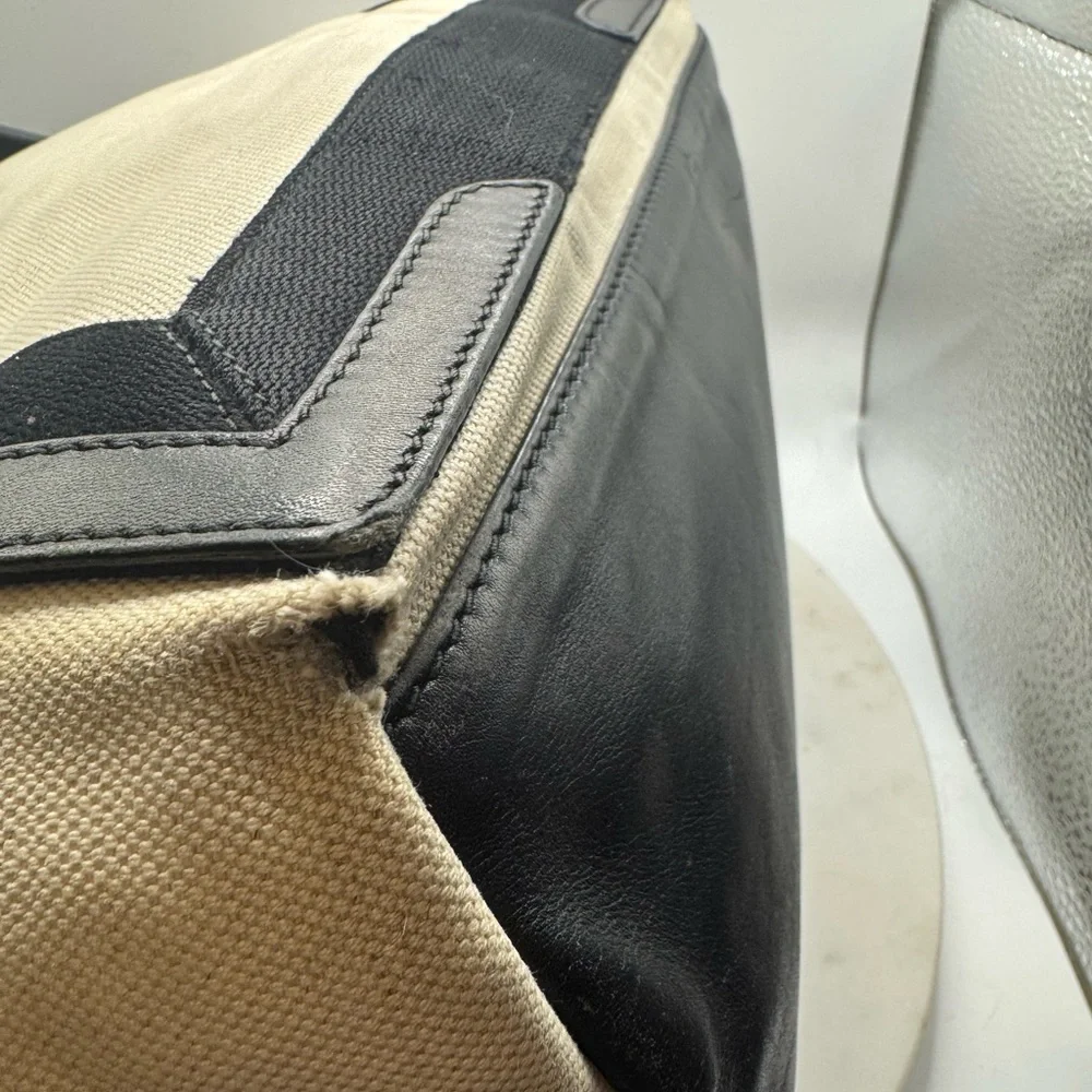 Balenciaga Paris Black and Cream Small Tote Authentic